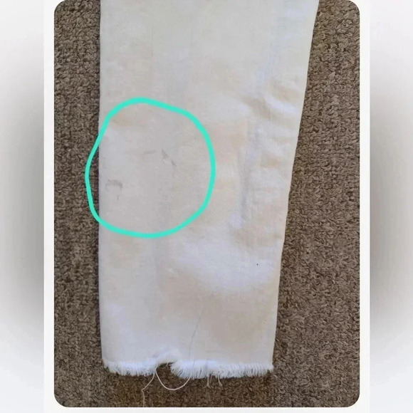 Zara Man ZMDC Skinny Raw Hem Distressed White Stretch Jeans Size 30 - Picture 9 of 9